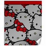 Hello Kitty, Pattern, Red Canvas 8  x 10  8.15 x9.66  Canvas - 1