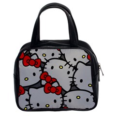 Hello Kitty, Pattern, Red Classic Handbag (two Sides) by nateshop