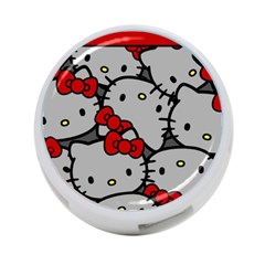 Hello Kitty, Pattern, Red 4-port Usb Hub (one Side) by nateshop