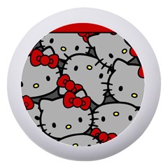 Hello Kitty, Pattern, Red Dento Box With Mirror