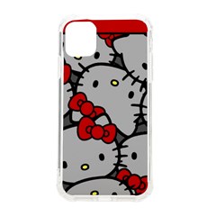 Hello Kitty, Pattern, Red Iphone 11 Tpu Uv Print Case by nateshop