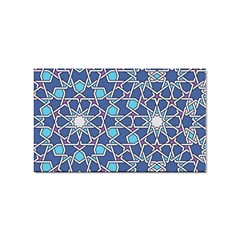 Islamic Ornament Texture, Texture With Stars, Blue Ornament Texture Sticker (rectangular) by nateshop