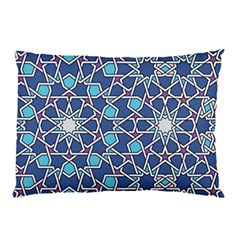 Islamic Ornament Texture, Texture With Stars, Blue Ornament Texture Pillow Case (two Sides) by nateshop