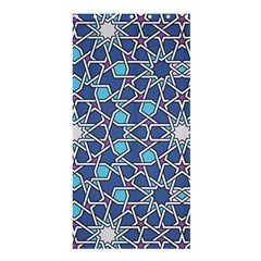 Islamic Ornament Texture, Texture With Stars, Blue Ornament Texture Shower Curtain 36  X 72  (stall)  by nateshop