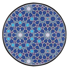 Islamic Ornament Texture, Texture With Stars, Blue Ornament Texture Wireless Fast Charger(black) by nateshop