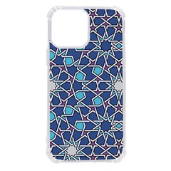 Islamic Ornament Texture, Texture With Stars, Blue Ornament Texture Iphone 13 Pro Max Tpu Uv Print Case by nateshop