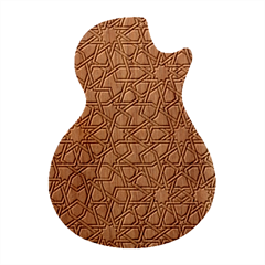 Islamic Ornament Texture, Texture With Stars, Blue Ornament Texture Guitar Shape Wood Guitar Pick Holder Case And Picks Set by nateshop