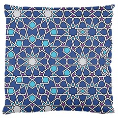 Islamic Ornament Texture, Texture With Stars, Blue Ornament Texture 16  Baby Flannel Cushion Case (two Sides)