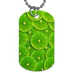 Lime Textures Macro, Tropical Fruits, Citrus Fruits, Green Lemon Texture Dog Tag (two Sides) by nateshop