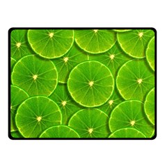 Lime Textures Macro, Tropical Fruits, Citrus Fruits, Green Lemon Texture Fleece Blanket (small) by nateshop