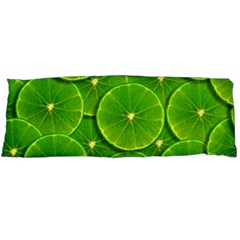 Lime Textures Macro, Tropical Fruits, Citrus Fruits, Green Lemon Texture Body Pillow Case (dakimakura)