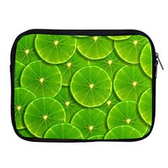 Lime Textures Macro, Tropical Fruits, Citrus Fruits, Green Lemon Texture Apple Ipad 2/3/4 Zipper Cases by nateshop