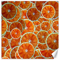 Oranges Patterns Tropical Fruits, Citrus Fruits Canvas 16  X 16  by nateshop
