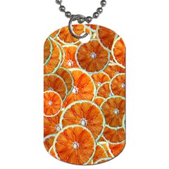 Oranges Patterns Tropical Fruits, Citrus Fruits Dog Tag (two Sides) by nateshop