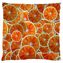 Oranges Patterns Tropical Fruits, Citrus Fruits Standard Premium Plush Fleece Cushion Case (One Side)