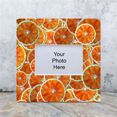 Oranges Patterns Tropical Fruits, Citrus Fruits White Box Photo Frame 4  X 6 