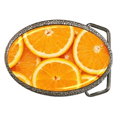 Oranges Textures, Close-up, Tropical Fruits, Citrus Fruits, Fruits Belt Buckles by nateshop