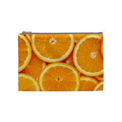 Oranges Textures, Close-up, Tropical Fruits, Citrus Fruits, Fruits Cosmetic Bag (medium) by nateshop