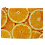 Oranges Textures, Close-up, Tropical Fruits, Citrus Fruits, Fruits Cosmetic Bag (XXL) Front