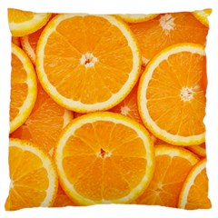 Oranges Textures, Close-up, Tropical Fruits, Citrus Fruits, Fruits Standard Premium Plush Fleece Cushion Case (two Sides) by nateshop