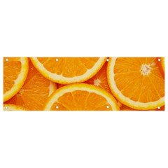 Oranges Textures, Close-up, Tropical Fruits, Citrus Fruits, Fruits Banner and Sign 9  x 3 