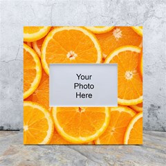 Oranges Textures, Close-up, Tropical Fruits, Citrus Fruits, Fruits White Box Photo Frame 4  x 6 