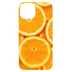 Oranges Textures, Close-up, Tropical Fruits, Citrus Fruits, Fruits Iphone 14 Black Uv Print Case by nateshop