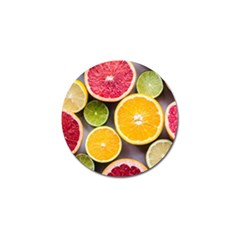 Oranges, Grapefruits, Lemons, Limes, Fruits Golf Ball Marker by nateshop