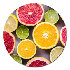 Oranges, Grapefruits, Lemons, Limes, Fruits Magnet 5  (round) by nateshop