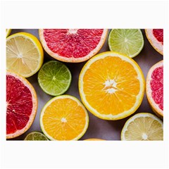 Oranges, Grapefruits, Lemons, Limes, Fruits Large Glasses Cloth (2 Sides)