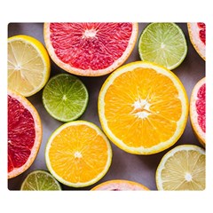 Oranges, Grapefruits, Lemons, Limes, Fruits Two Sides Premium Plush Fleece Blanket (kids Size) by nateshop