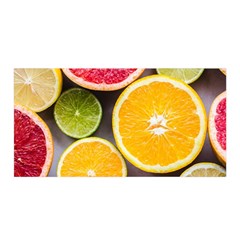 Oranges, Grapefruits, Lemons, Limes, Fruits Satin Wrap 35  X 70 
