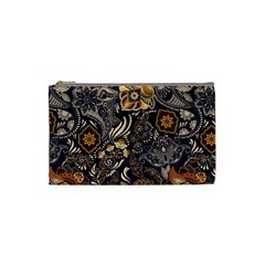 Paisley Texture, Floral Ornament Texture Cosmetic Bag (small) by nateshop