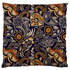 Paisley Texture, Floral Ornament Texture Large Premium Plush Fleece Cushion Case (two Sides)