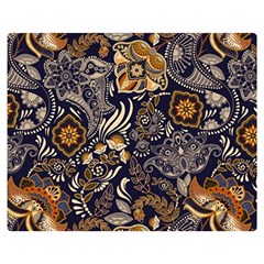 Paisley Texture, Floral Ornament Texture Two Sides Premium Plush Fleece Blanket (teen Size) by nateshop