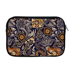 Paisley Texture, Floral Ornament Texture Apple Macbook Pro 17  Zipper Case