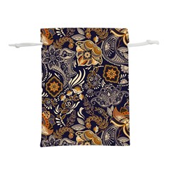 Paisley Texture, Floral Ornament Texture Lightweight Drawstring Pouch (l) by nateshop