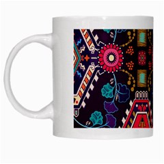 Pattern, Ornament, Motif, Colorful White Mug by nateshop