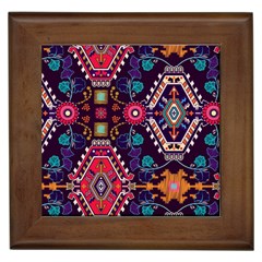 Pattern, Ornament, Motif, Colorful Framed Tile
