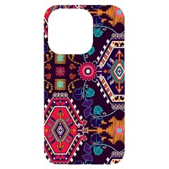 Pattern, Ornament, Motif, Colorful Iphone 14 Pro Black Uv Print Case