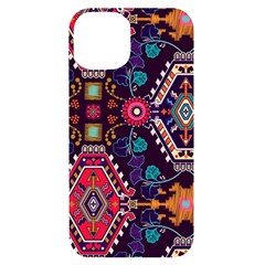 Pattern, Ornament, Motif, Colorful Iphone 14 Black Uv Print Case by nateshop