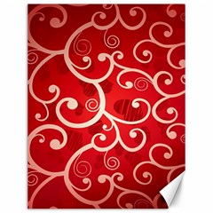 Patterns, Corazones, Texture, Red, Canvas 12  X 16 