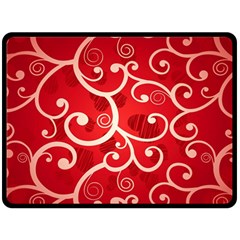 Patterns, Corazones, Texture, Red, Fleece Blanket (large) by nateshop