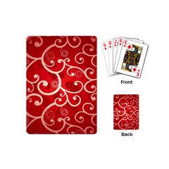 Patterns, Corazones, Texture, Red, Playing Cards Single Design (mini) by nateshop
