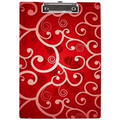 Patterns, Corazones, Texture, Red, A4 Acrylic Clipboard by nateshop