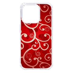 Patterns, Corazones, Texture, Red, Iphone 14 Pro Tpu Uv Print Case by nateshop