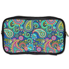 Patterns, Green Background, Texture Toiletries Bag (Two Sides)