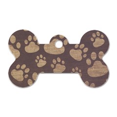 Paws Patterns, Creative, Footprints Patterns Dog Tag Bone (one Side) by nateshop