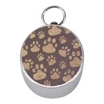 Paws Patterns, Creative, Footprints Patterns Mini Silver Compasses Front