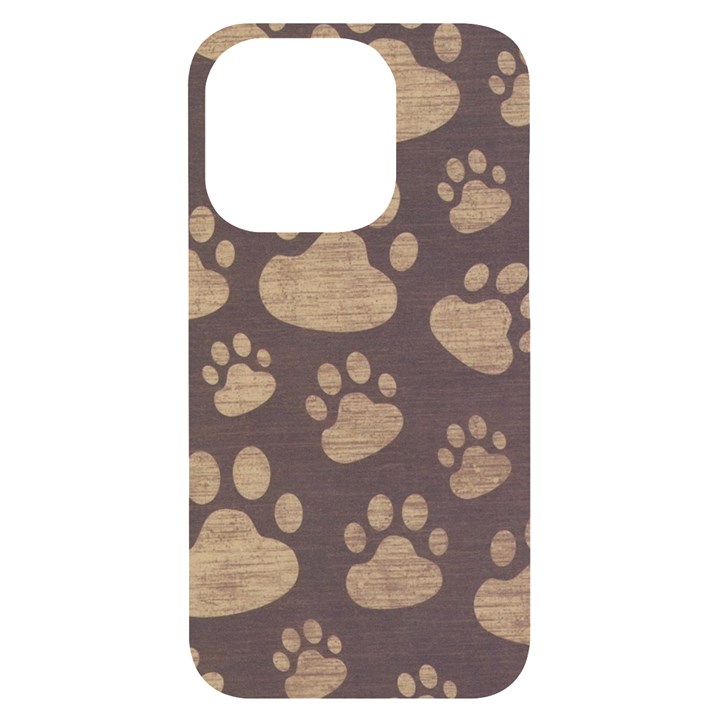 Paws Patterns, Creative, Footprints Patterns iPhone 14 Pro Black UV Print Case